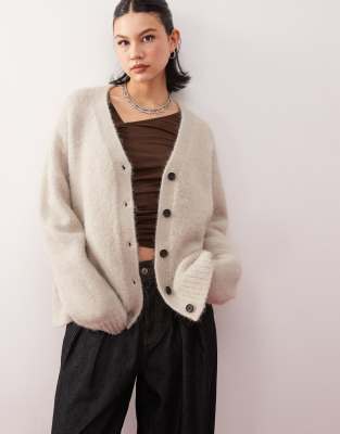 トップス andmary Fluffy loose knit beige Fluffy loose knit