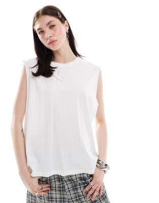 Weekday Weekday Enzo sleeveless tank in white