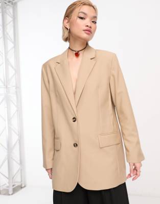 Weekday Collarless Oversized Blazer, $37, Asos