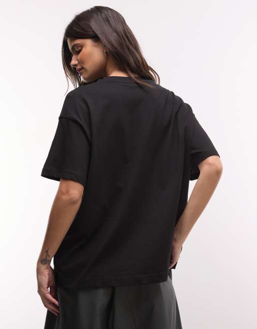 Weekday – Essence – Czarny T-shirt , 3 z 4