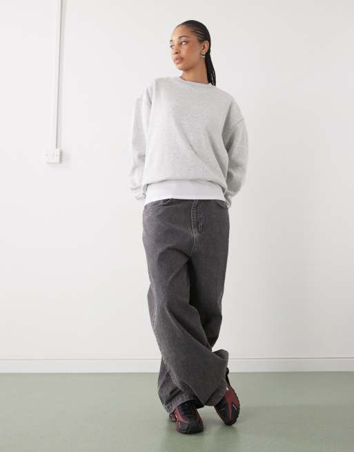 Weekday - Essence - Grå basis-sweatshirt, 2 af 4