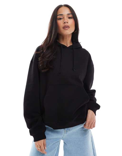 Weekday oversized hoodie in black