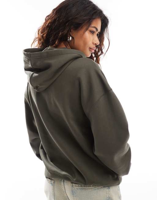 Khaki green hoodie women's sales