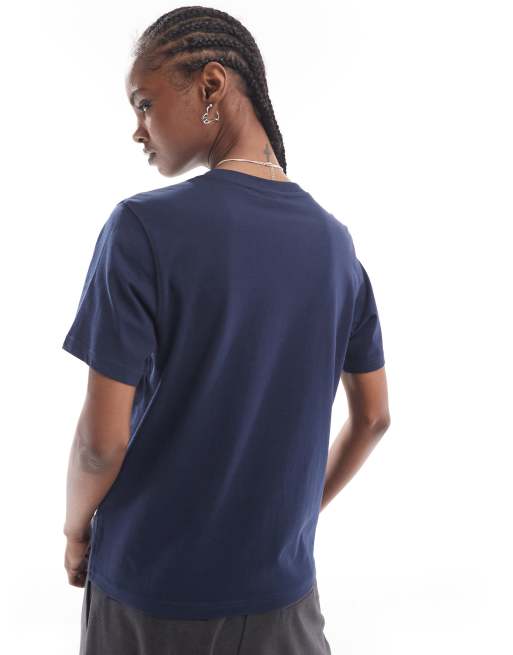 Weekday - Essence - Marineblå T-shirt i standard fit, 2 af 4
