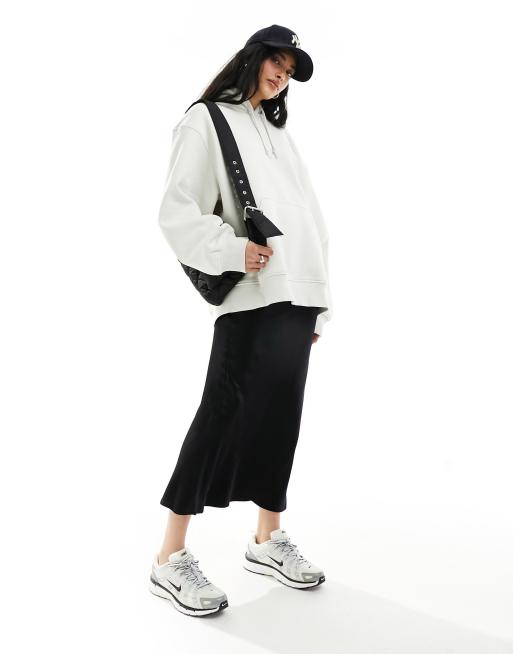 Weekday Essence relaxed fit hoodie in light beige