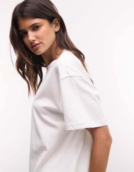 Weekday - Essence - Standaard T-shirt in wit, 4 van 4