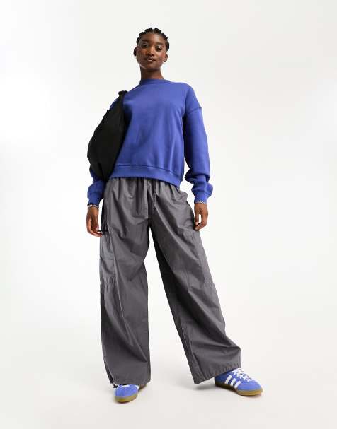 Weekday Essence standard fit sweatshirt in blue - view 1
