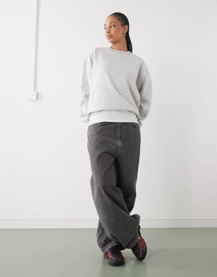 Weekday Essence standard sweatshirt in gray | ASOS
