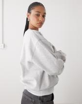 Weekday Essence boxy zip thru hoodie in gray