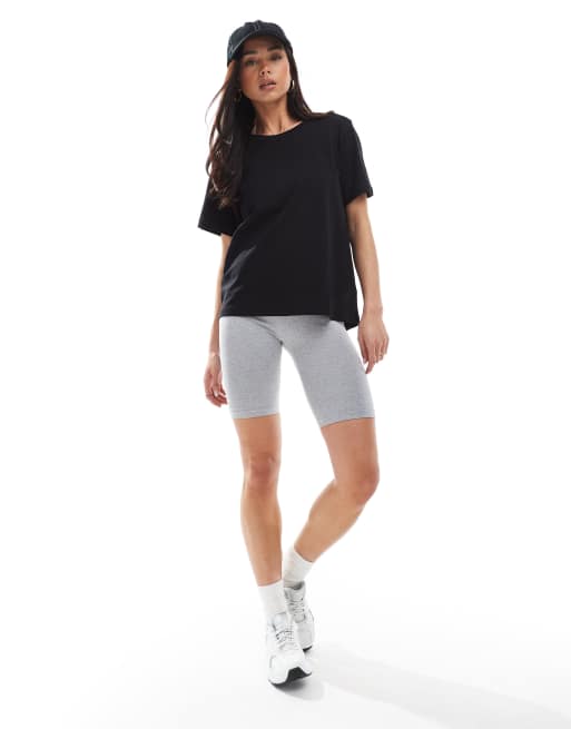 Weekday Essence standard t-shirt in black 