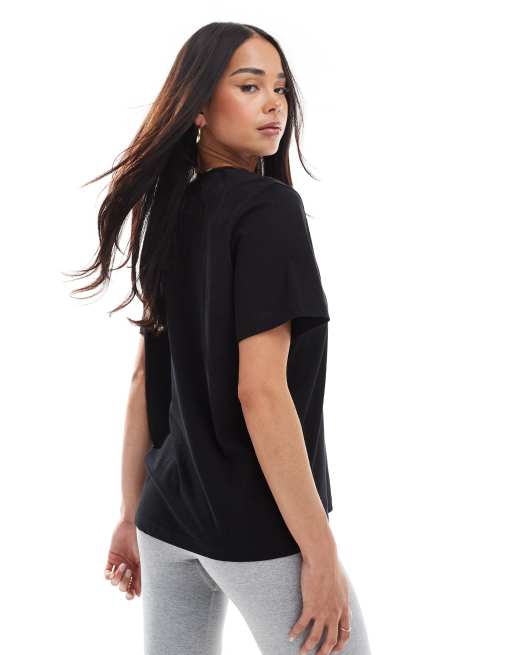 Weekday Essence standard t-shirt in black 