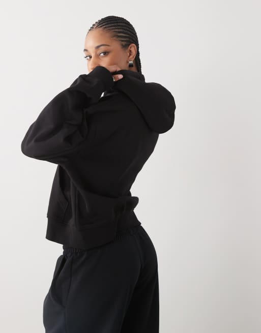 Weekday - Essence - Sweat à capuche zippé - Noir, 3 de 4