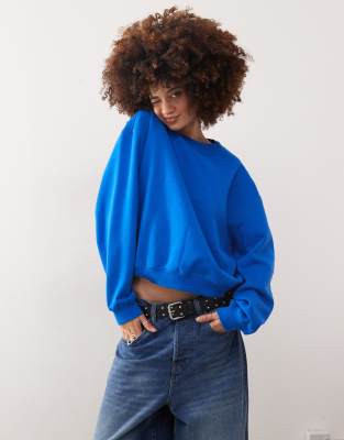 Weekday - Essence - Sweatshirt in Blau