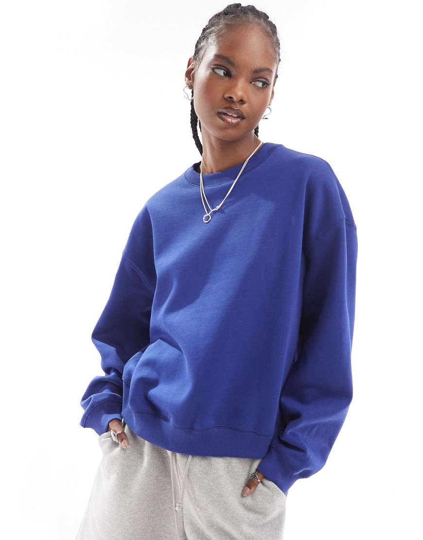 Weekday Essence sweatshirt in blue