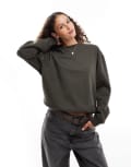 [Weekday] Weekday Essence sweatshirt in dark green S Dark green