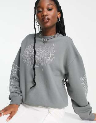 Essence - Sweatshirt in Grau mit Logo Grau S