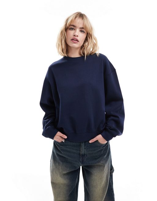 Weekday – Essence – Sweatshirt in Marineblau