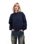 [Weekday] Weekday Essence sweatshirt in navy XS Navy
