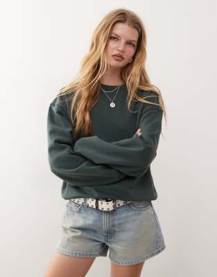Weekday - Essence - Sweatshirt in Petrolgrün