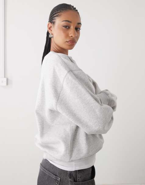 Weekday Essence standard sweatshirt in grey