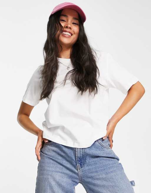 Weekday - Essence - T-shirt bianca - WHITE