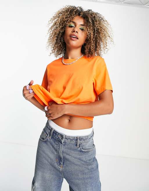 Weekday - Essence - T-shirt - Orange