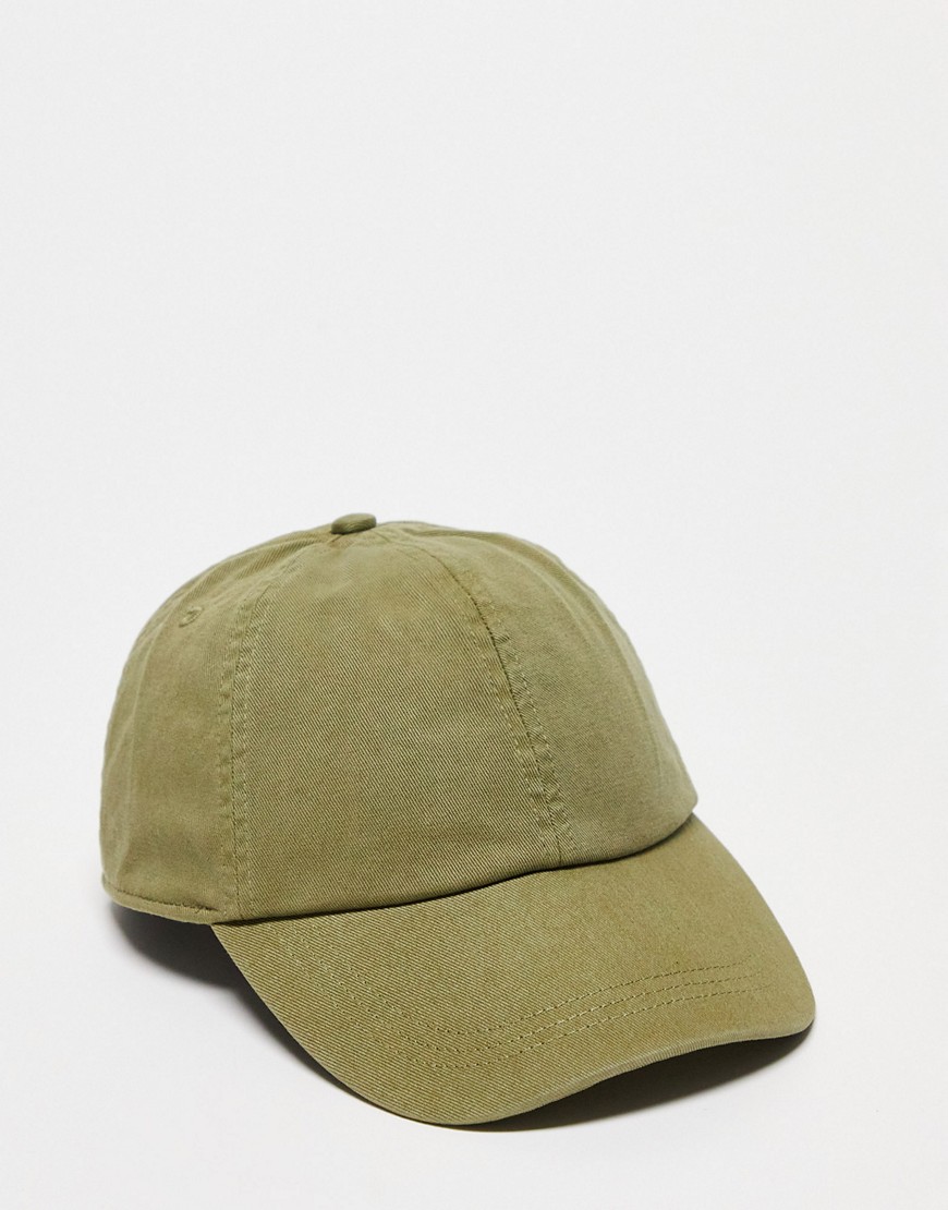 Weekday Essential cotton cap in khaki-Green