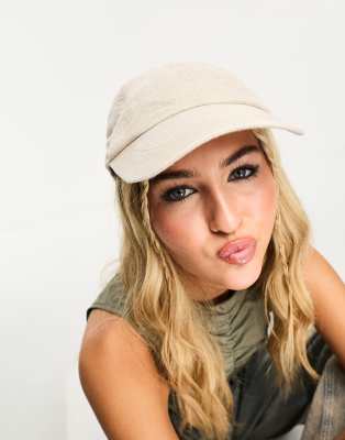 ASOS DESIGN Baseball Cap In Stone-Neutral for Women