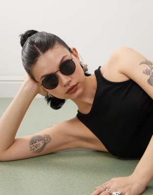 Weekday Weekday Explore round sunglasses in black