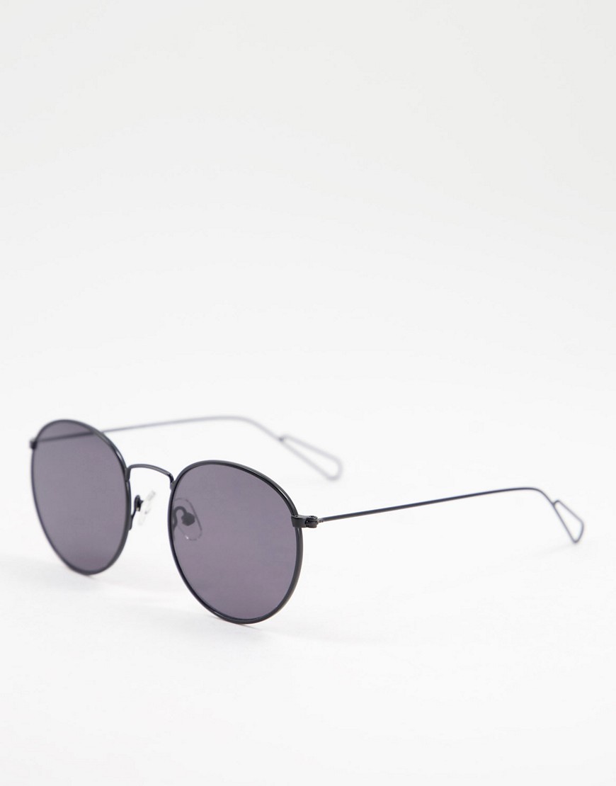 Weekday Explore Rounded Sunglasses in Black