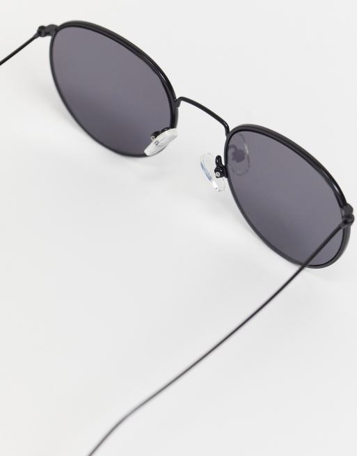 Weekday – Explore – Runde Sonnenbrille in Schwarz, 3 von 4