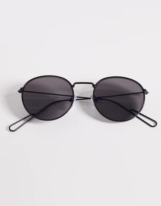 Weekday – Explore – Schwarze, runde Sonnenbrille, 3 von 3