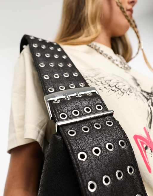 【U LAN】Eyelet Strap Pocket Big Bag Bag&Shoes - Bag&Shoes - U LAN