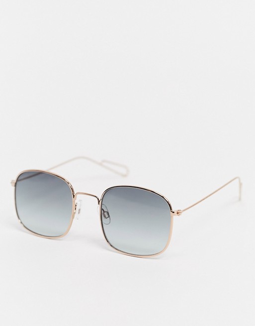 Weekday Fare gold frame round sunglasses with tinted lenses
