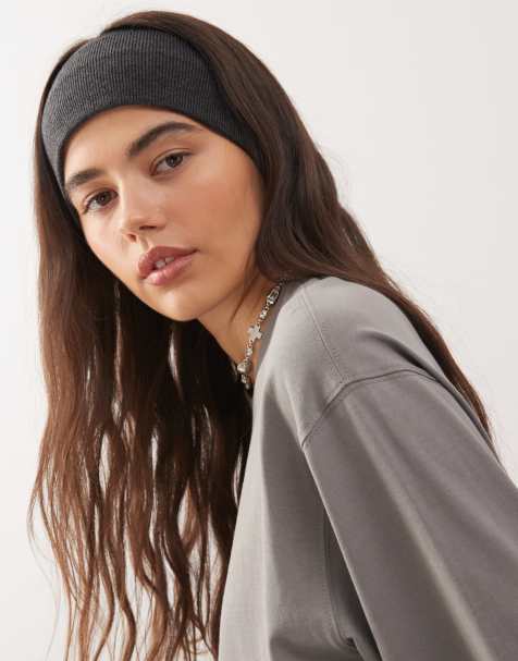 Weekday - Fascia in maglia grigio scuro mélange - view 1