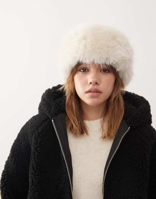 Pelliccia Sintetica Colbacco Bianco Pelliccia Weekday Fascia Per