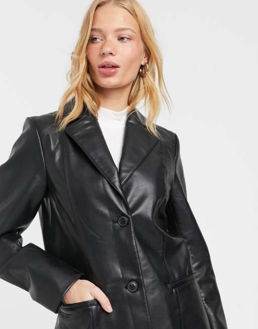 Asos shop leather blazer