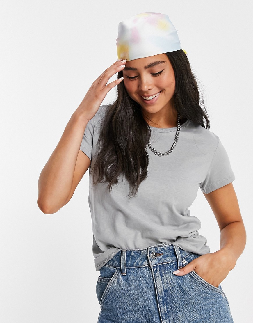 Weekday Fave organic cotton fitted t-shirt in grey-Blue
