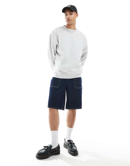 Weekday - Felpa oversize grigio mélange, 2 di 4