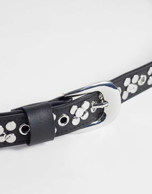 Weekday - Festival - Riem met studs in zwart, 2 van 3