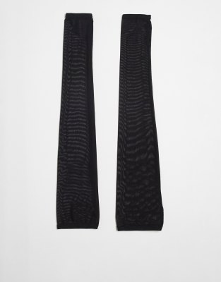 P' Clown Netz-Handschuhe Ohne Finger – Schwarze Fingerlose Handschuhe Für Karneval & Halloween