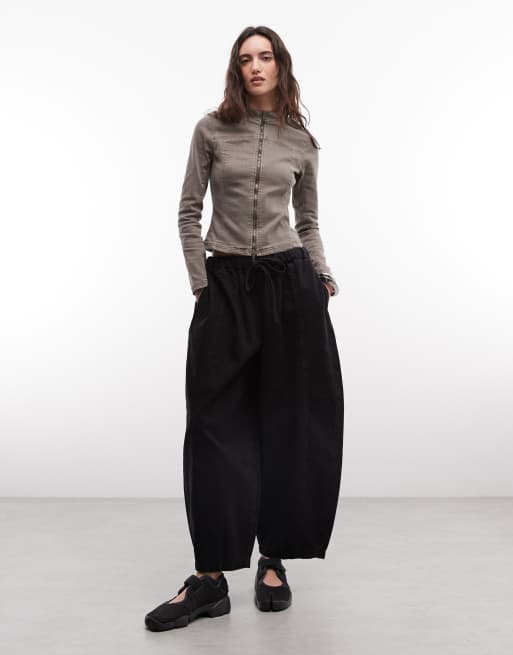 Weekday fitted zip through jacket in khaki, 2 of 4