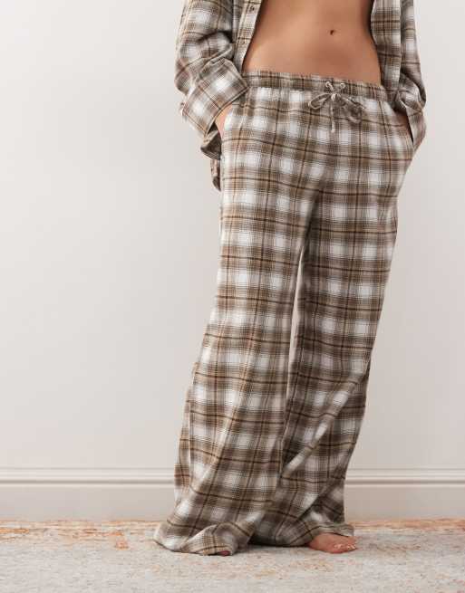 Weekday - Flanellen loungebroek met zwart-witte ruit, deel van co-ord set, 2 van 5