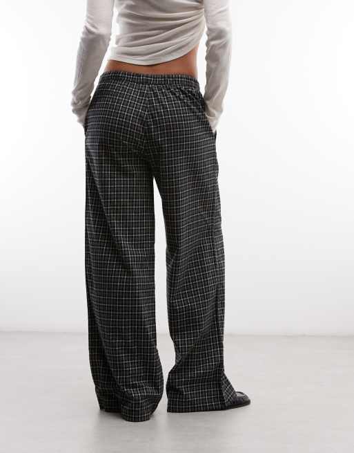 Weekday flanellen pyjamabroek in zwart geruit, 4 van 5
