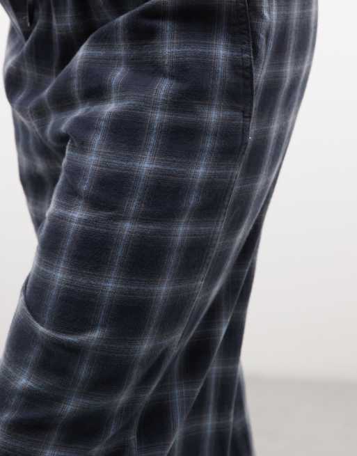 Weekday flanellen pyjamabroek met navy ruit, 3 van 5