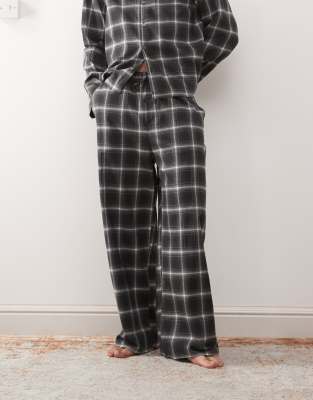 Weekday Flannel Lounge Pants In Black