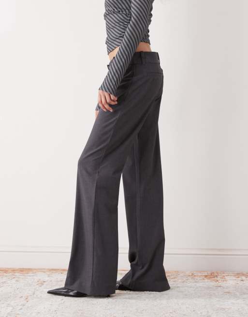 Weekday flared tailored pants in dark gray melange, 4 of 5