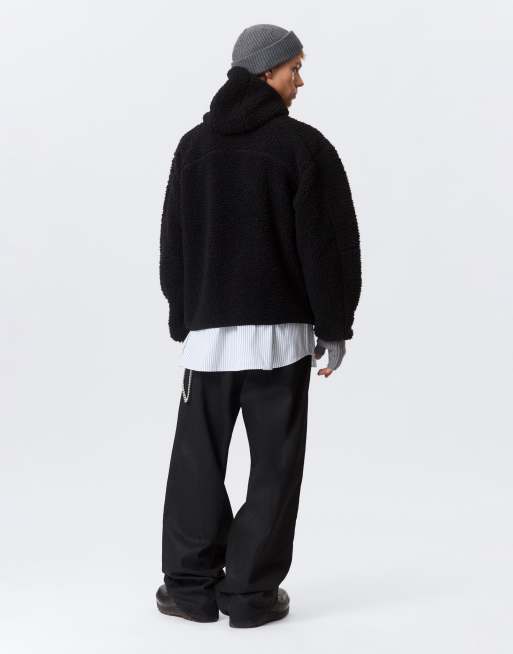 Weekday – Flor-Jacke in Schwarz mit Reißverschluss , 3 von 4