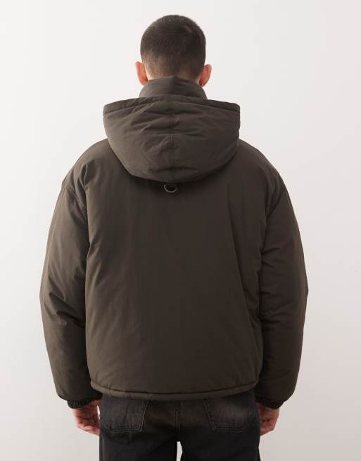 Weekday Floyd puffer bomber in chocolate brown , 3 of 5