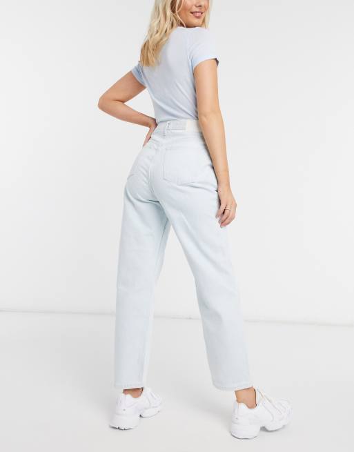 Weekday – Fold – Blå veckade jeans i bomull - MBLUE, 2 av 4